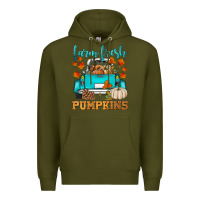 Army Green farm fresh pumpkins Premium Hoodie - HRA Design Shop