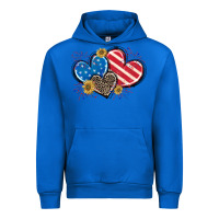 Cobalt American Flag heart Urban Hoodie - CowGirlArtShop