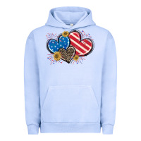 Pigment Grape Ice American Flag heart Urban Hoodie - CowGirlArtShop
