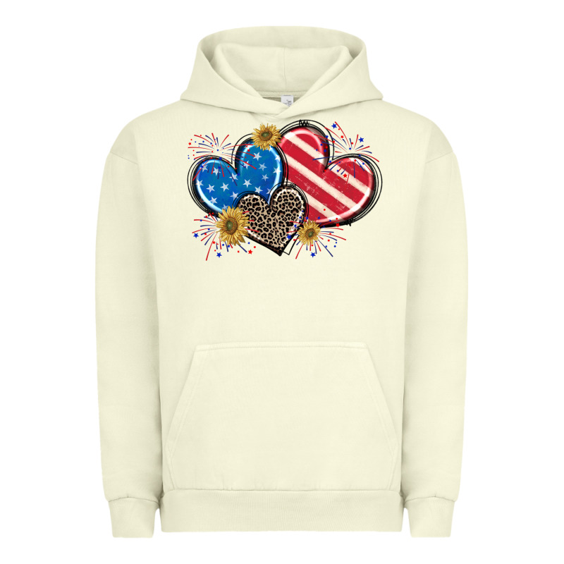American Flag Heart Urban Hoodie by CowGirlArtShop | Teevron
