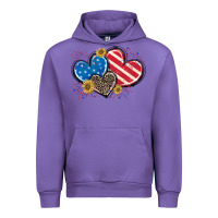 Tulip American Flag heart Urban Hoodie - CowGirlArtShop