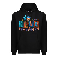 Black American Nana 4th of july Premium Hoodie - CowGirlArtShop