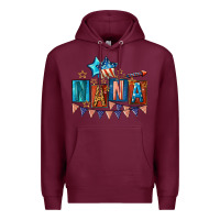 Burgundy American Nana 4th of july Premium Hoodie - CowGirlArtShop