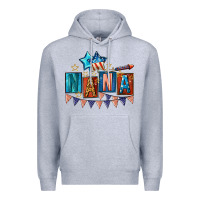 Heather Grey American Nana 4th of july Premium Hoodie - CowGirlArtShop