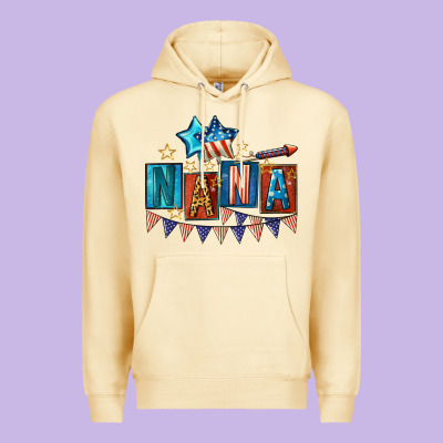 American Nana 4th Of July Premium Hoodie Designed By Cowgirlartshop