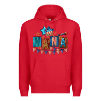 Red American Nana 4th of july Premium Hoodie - CowGirlArtShop