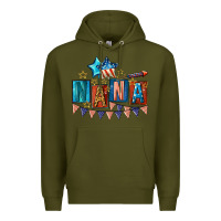Army Green American Nana 4th of july Premium Hoodie - CowGirlArtShop