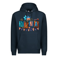 Navy American Nana 4th of july Premium Hoodie - CowGirlArtShop