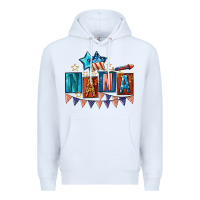 White American Nana 4th of july Premium Hoodie - CowGirlArtShop