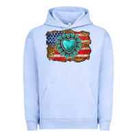 Pigment Grape Ice American flag leopard turquoise gemstone Urban Hoodie - Neo Western