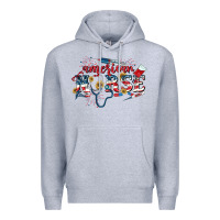 Heather Grey American Nurse 4th of July Premium Hoodie - CowGirlArtShop