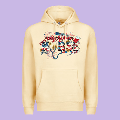 American Nurse 4th Of July Premium Hoodie Designed By Cowgirlartshop