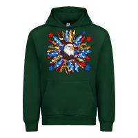 Forest Green American flag sunflower Urban Hoodie - Neo Western