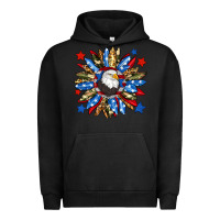 Pigment Black American flag sunflower Urban Hoodie - Neo Western