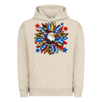 Pigment French Oak American flag sunflower Urban Hoodie - Neo Western