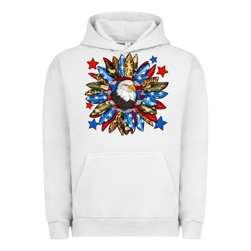 American Flag Sunflower Urban Hoodie by Neo Western | Teevron