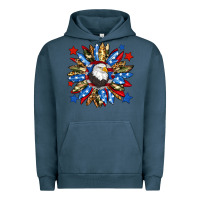 Pigment Midnight Navy American flag sunflower Urban Hoodie - Neo Western