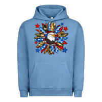 Pigment Pebble Blue American flag sunflower Urban Hoodie - Neo Western
