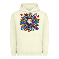 Pigment Pistachio American flag sunflower Urban Hoodie - Neo Western
