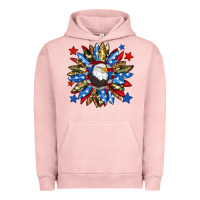 Pigment Salmon American flag sunflower Urban Hoodie - Neo Western