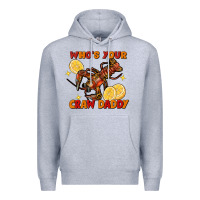 Heather Grey crawfish who's your craw daddy Premium Hoodie - FaDigitalArtStudio