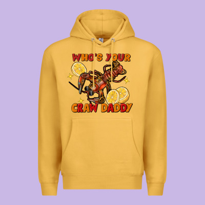 Crawfish Who's Your Craw Daddy Premium Hoodie Designed By Fadigitalartstudio