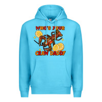 Ocean Blue crawfish who's your craw daddy Premium Hoodie - FaDigitalArtStudio