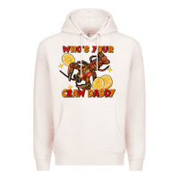 Pale Pink crawfish who's your craw daddy Premium Hoodie - FaDigitalArtStudio
