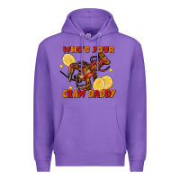 Purple crawfish who's your craw daddy Premium Hoodie - FaDigitalArtStudio