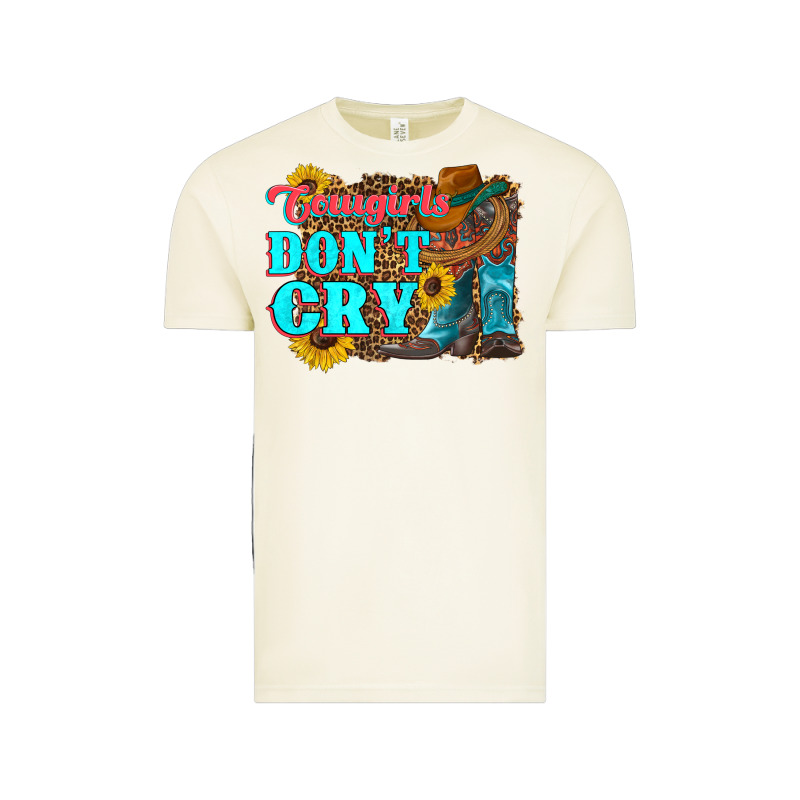 Cowgirls Don't Crty Boots Hat Sunflowers Vintage Tee by Artiststas | Teevron