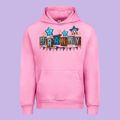 American Granny 4th Of July Urban Hoodie Designed By Cowgirlartshop