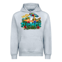Heather Grey hello summer Urban Hoodie - SublimationCraftShop