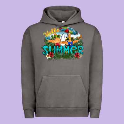 Hello Summer Urban Hoodie Designed By Sublimationcraftshop