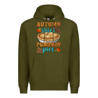 Army Green autumn skies pumpkin pies Premium Hoodie - HRA Design Shop
