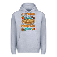 Heather Grey autumn skies pumpkin pies Premium Hoodie - HRA Design Shop