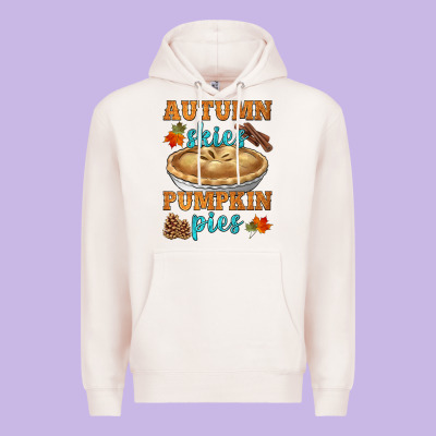 Autumn Skies Pumpkin Pies Premium Hoodie Designed By Hra Design Shop