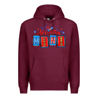 Burgundy American mini Premium Hoodie - Neo Western
