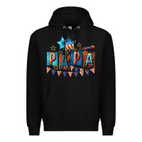 Black American Papa 4th of july Premium Hoodie - CowGirlArtShop