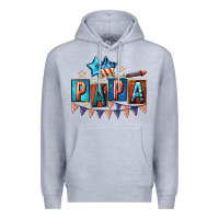 Heather Grey American Papa 4th of july Premium Hoodie - CowGirlArtShop