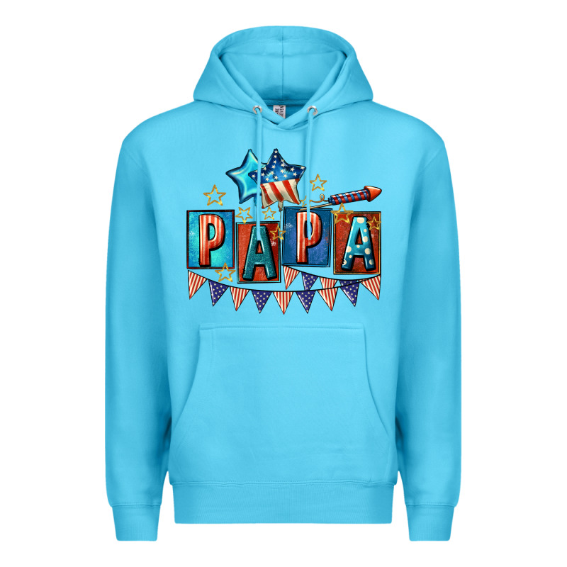 American Papa 4th Of July Premium Hoodie by CowGirlArtShop | Teevron