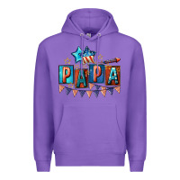 Purple American Papa 4th of july Premium Hoodie - CowGirlArtShop