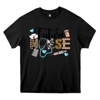 Black Western Future Nurse Heavy Core Tee - LillyAllenDesigns