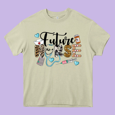 Western Future Nurse Heavy Core Tee Designed By Lillyallendesigns