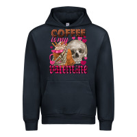 Navy coffee is my valentine skull Urban Hoodie - FaDigitalArtStudio