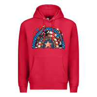 Cardinal American rainbow 4th of july Premium Hoodie - CowGirlArtShop