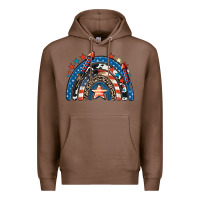 Chestnut American rainbow 4th of july Premium Hoodie - CowGirlArtShop