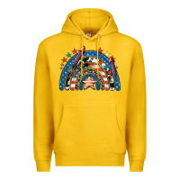 Lemon American rainbow 4th of july Premium Hoodie - CowGirlArtShop