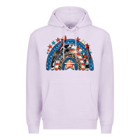 Lilac American rainbow 4th of july Premium Hoodie - CowGirlArtShop
