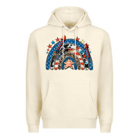 Sandshell American rainbow 4th of july Premium Hoodie - CowGirlArtShop