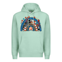 Seafoam American rainbow 4th of july Premium Hoodie - CowGirlArtShop